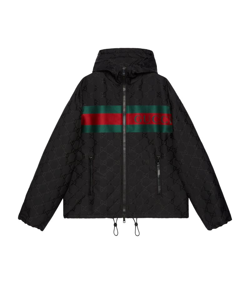 Gucci Gucci Nylon Gg Hooded Jacket