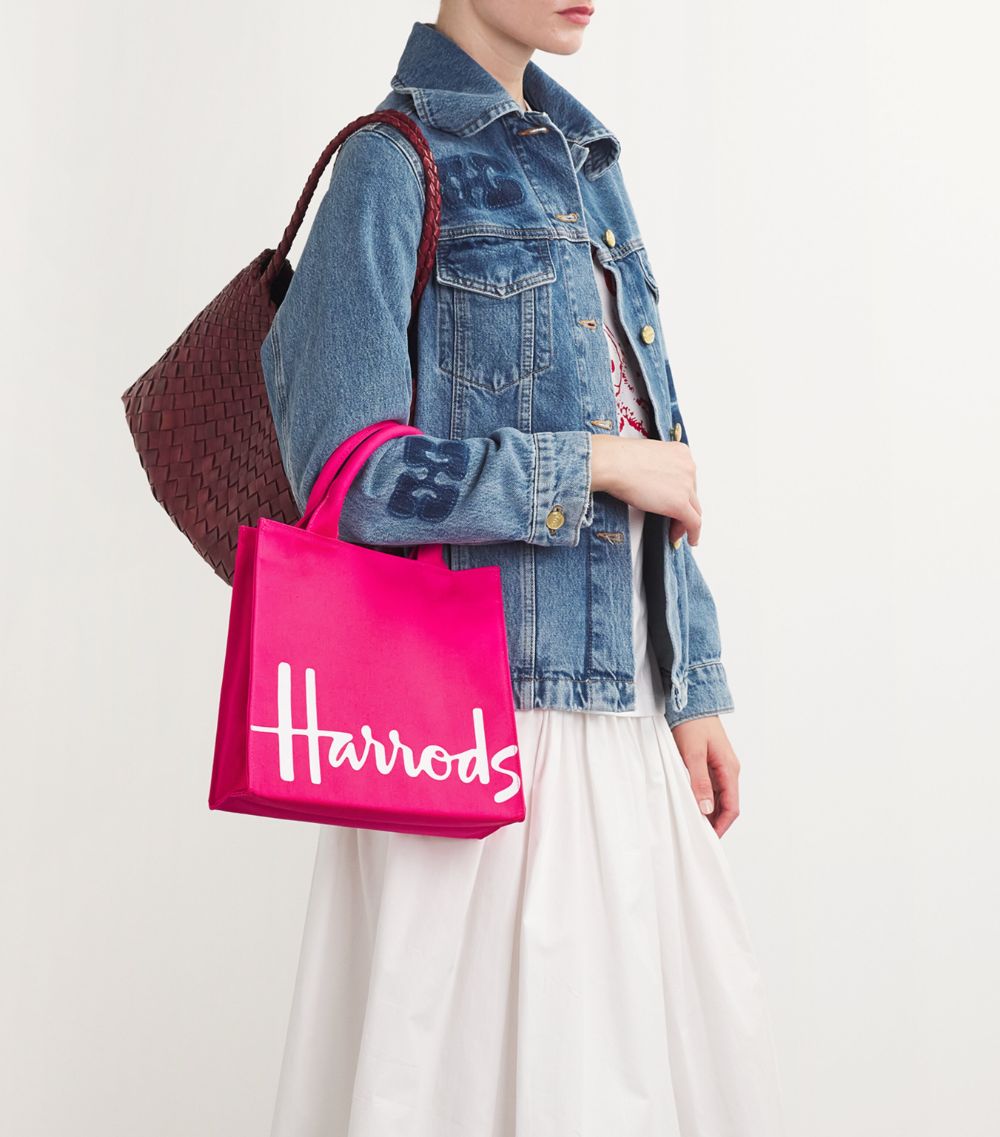 Harrods Harrods Small Cotton Logo Tote Bag