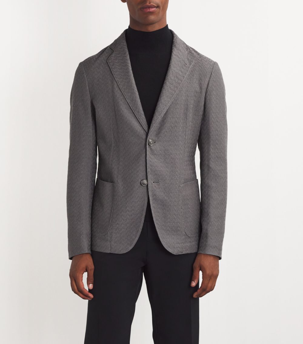 Emporio Armani Emporio Armani Textured Single-Breasted Blazer