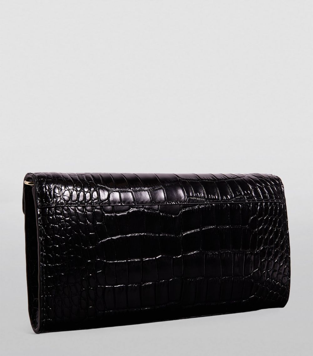 Strathberry Strathberry Leather Multrees Croc-Effect Chain Wallet