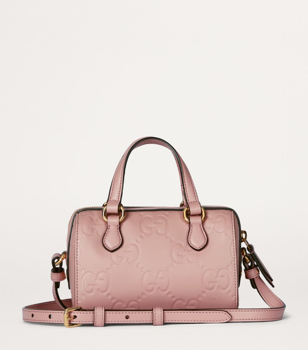 Gucci Gucci Super Mini Leather Gg Top-Handle Bag