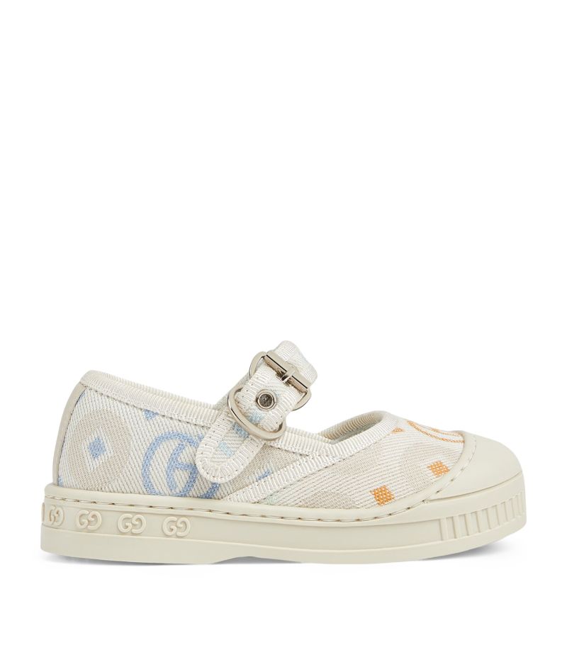 Gucci Gucci Kids Canvas Double G Mary Janes