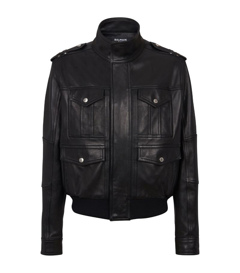 Balmain Balmain Lambskin Leather Jacket