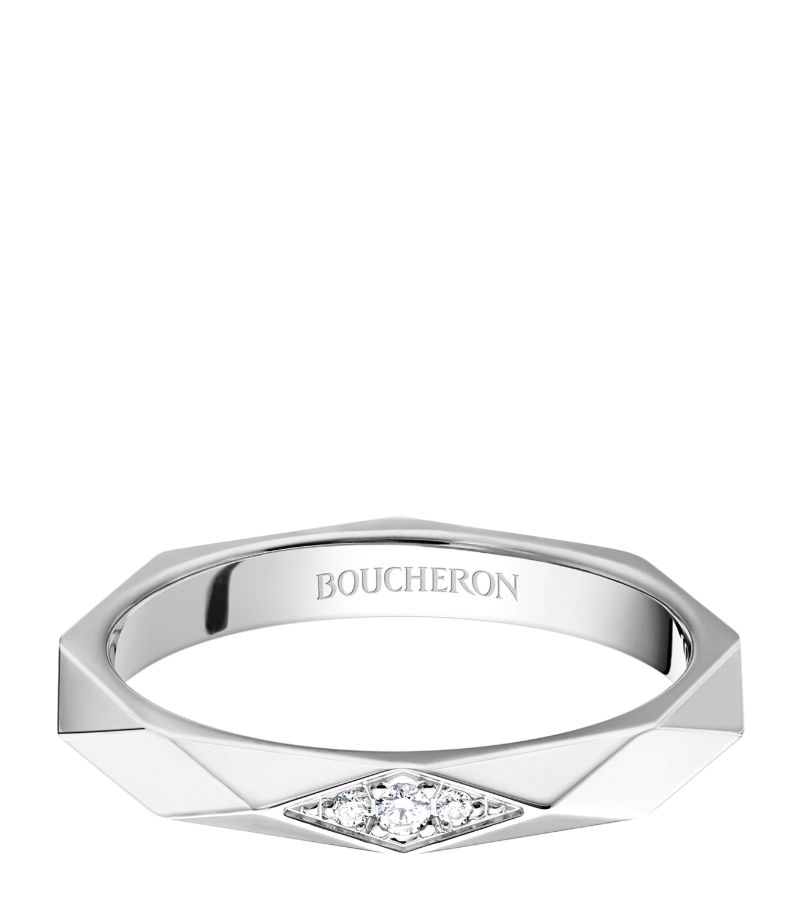 Boucheron Boucheron Platinum And Diamond Facette Wedding Ring