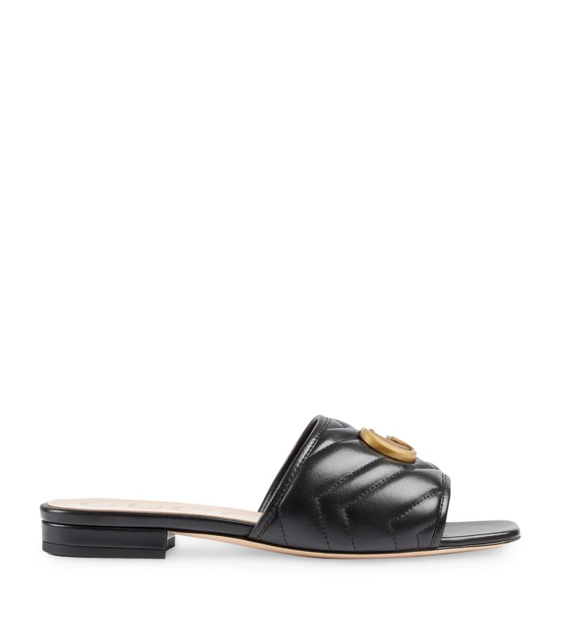 Gucci Gucci Leather Gg Sandals