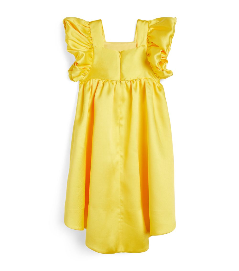 Hucklebones London Hucklebones London Satin Puff-Sleeve Dress (2-10 Years)