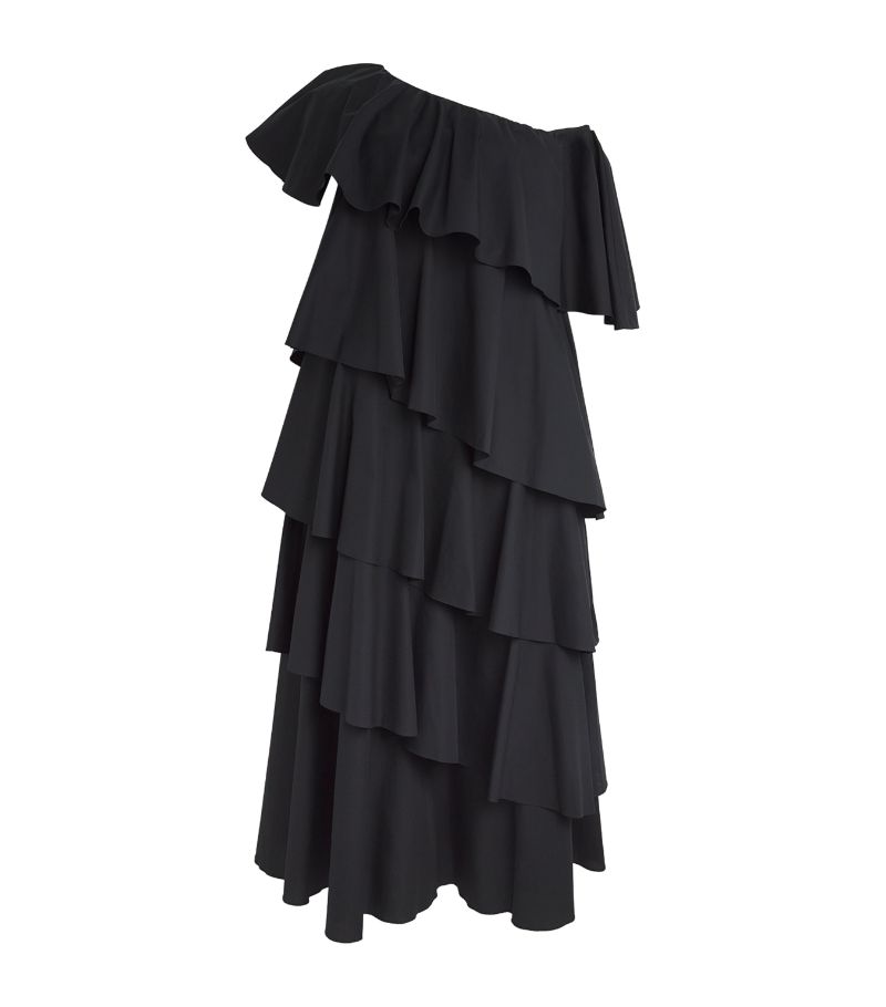 Marina Rinaldi Marina Rinaldi Ruffled One-Shoulder Maxi Dress