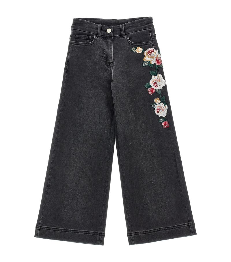 Monnalisa Monnalisa Embroidered Floral Jeans (2-16 Years)