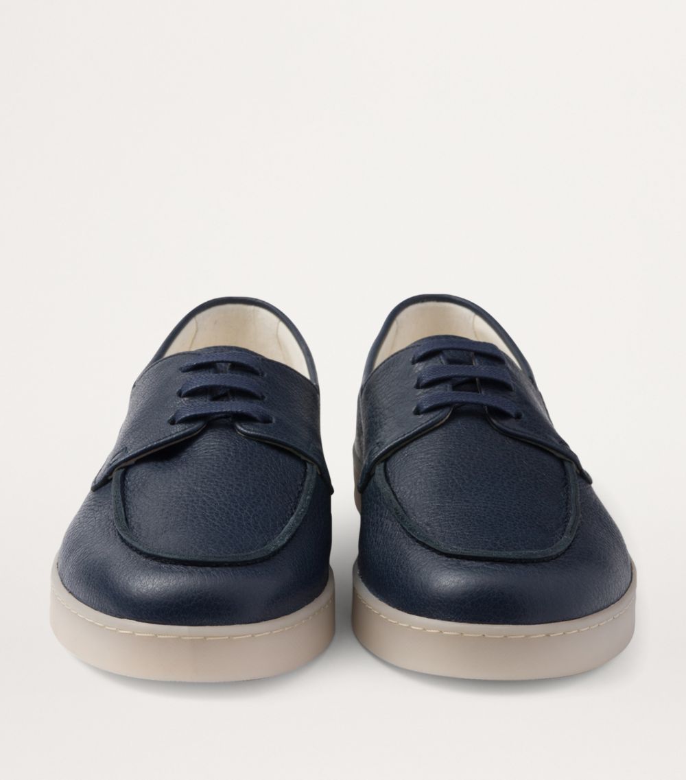 Prada Prada Leather Lace-Up Loafers