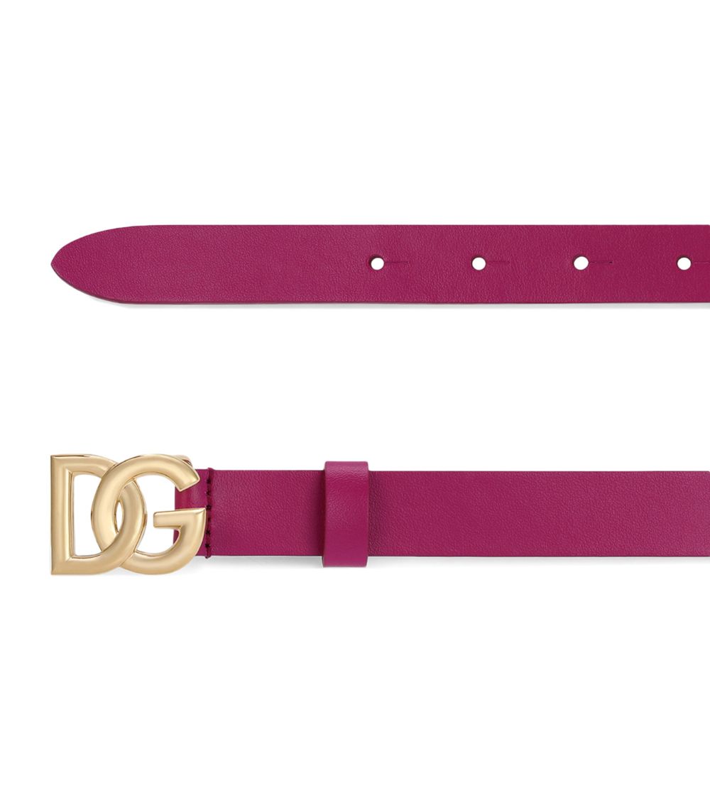 Dolce & Gabbana Dolce & Gabbana Kids Leather Logo Belt