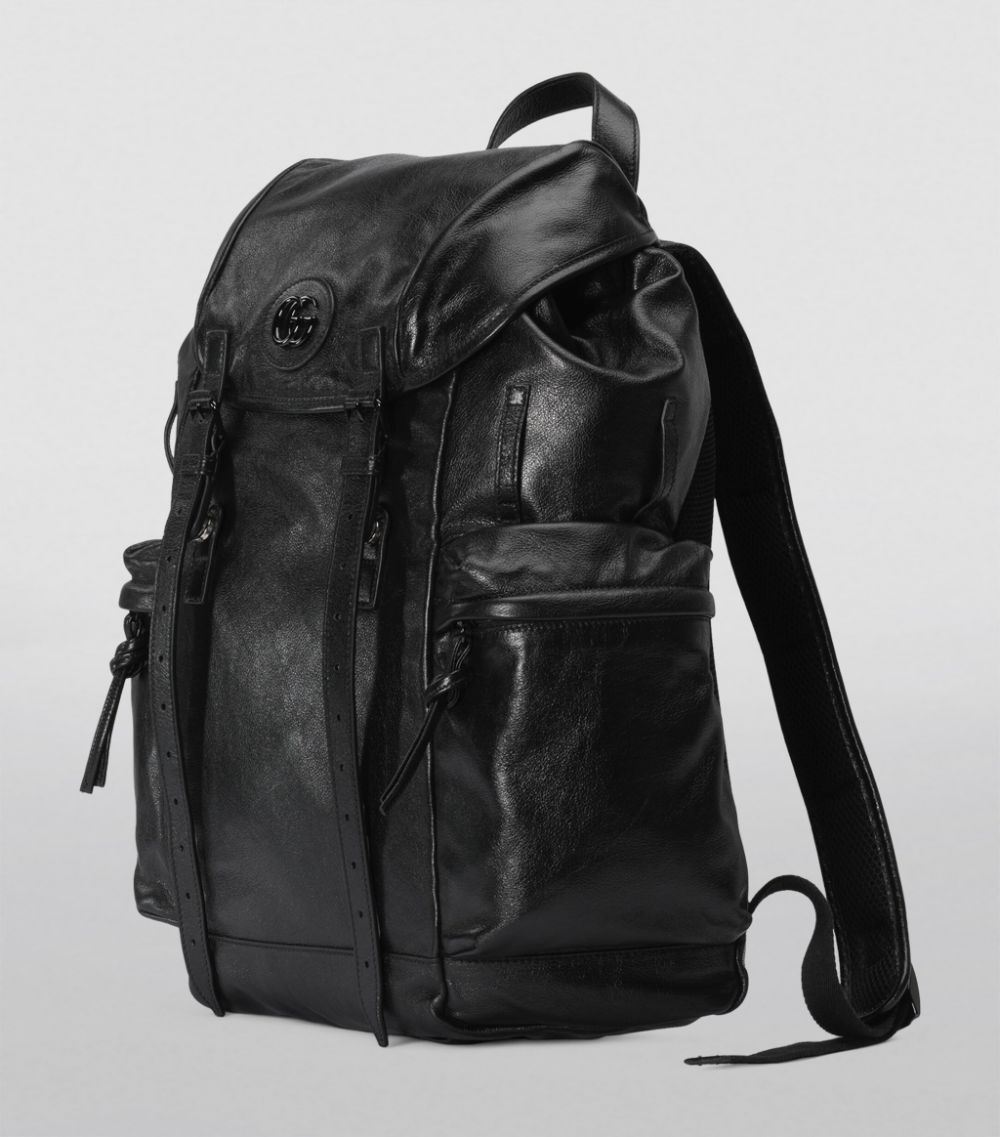 Gucci Gucci Leather Double G Backpack