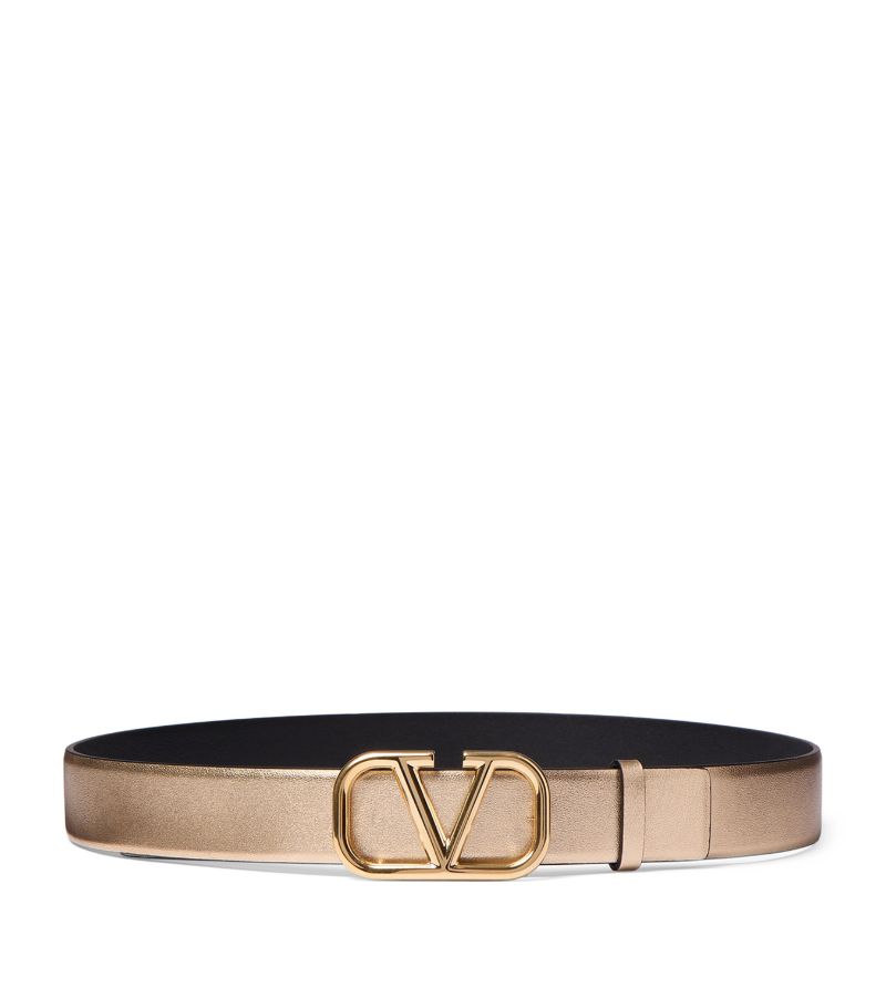 VALENTINO GARAVANI Valentino Garavani Leather Reversible Vlogo Signature Belt