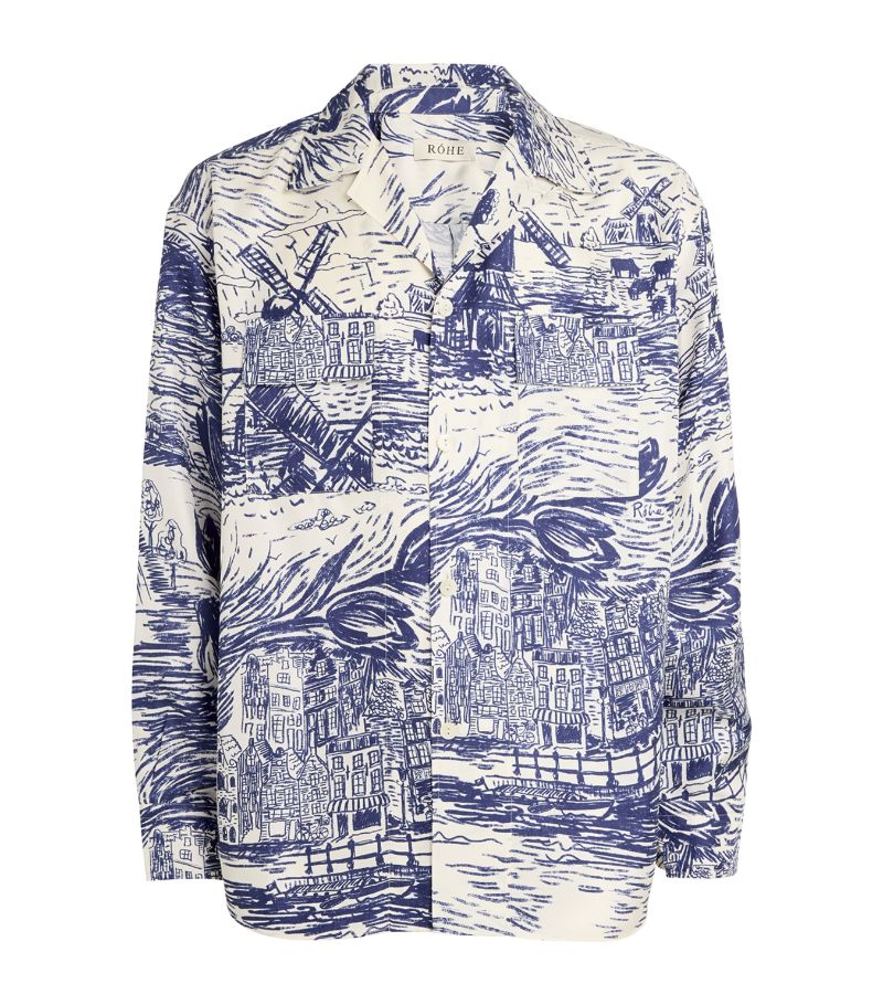 Róhe Róhe Silk Printed Bowling Shirt