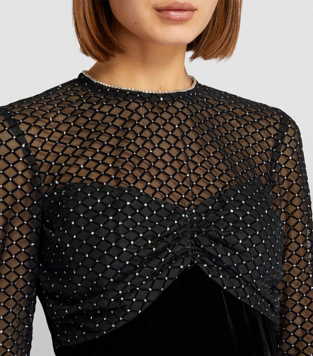  Sandro Rhinestone-Embellished Mini Dress