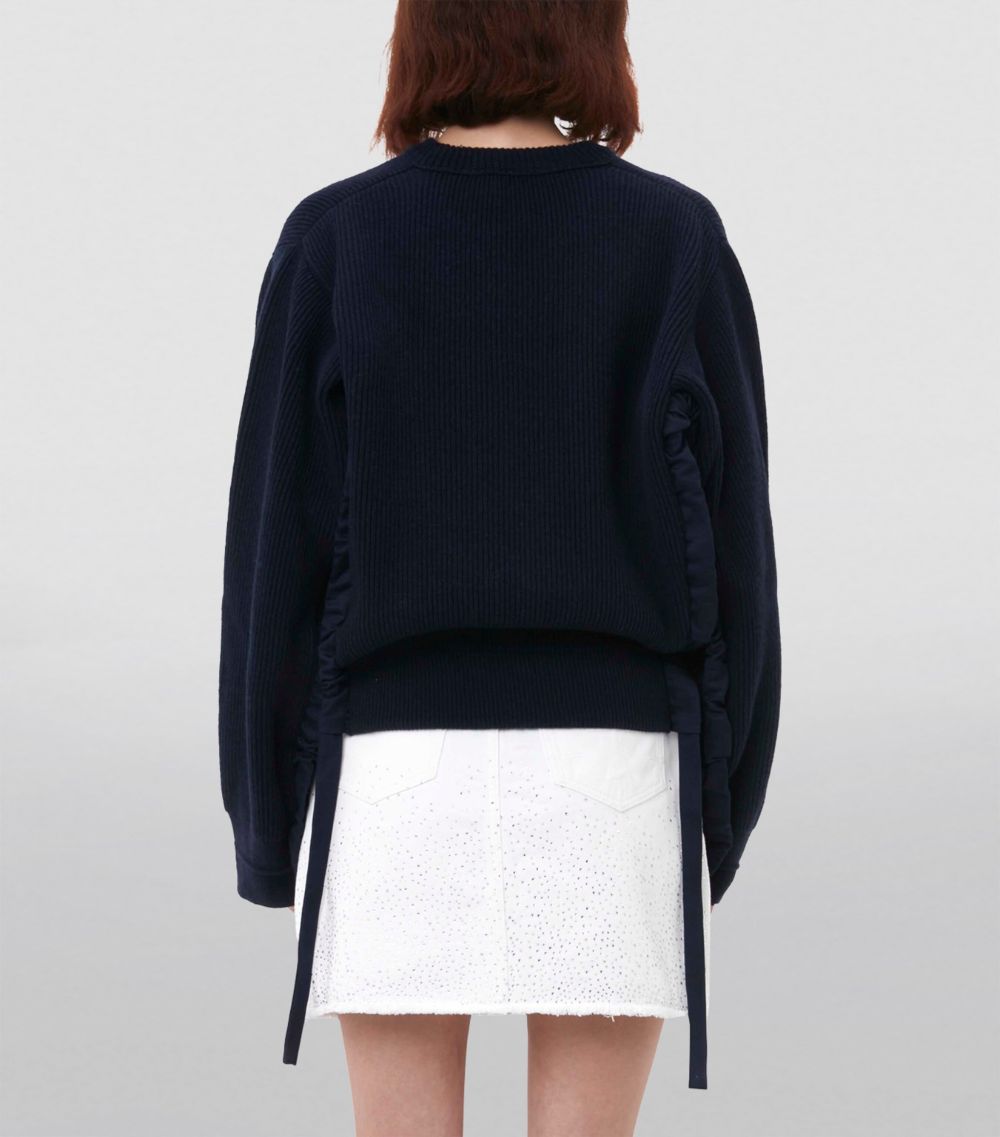 Jw Anderson Jw Anderson Wool-Blend Ruched Sweater