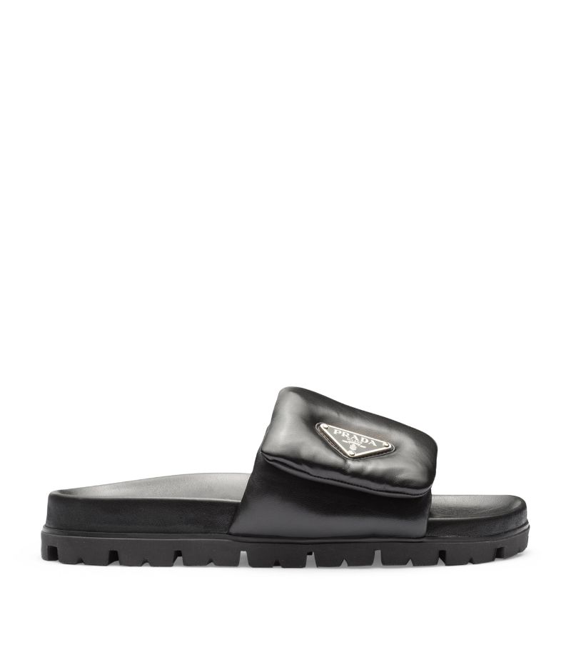 Prada Prada Padded Leather Slides