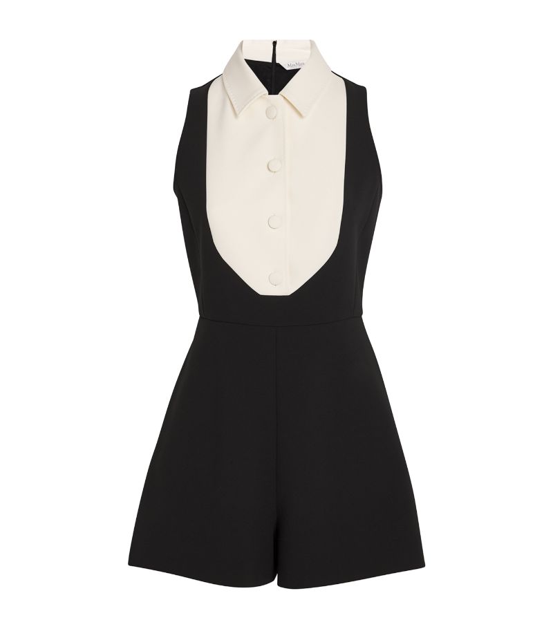 Max Mara Max Mara Stretch-Sable Tuxedo Playsuit