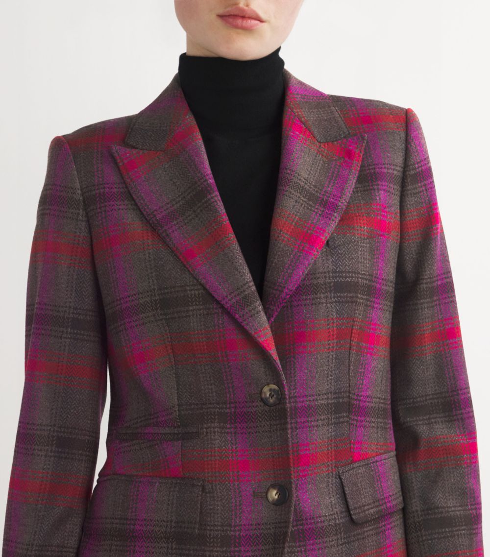 Max Mara Max Mara Virgin Wool-Cashmere Check Blazer