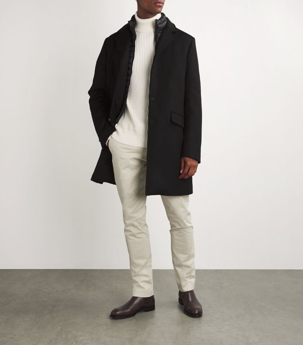 Moorer Moorer Wool-Cashmere Layered Harris-Le Coat