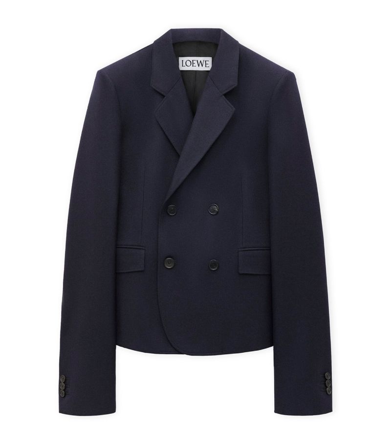 Loewe Loewe Wool Twill Double-Breasted Blazer