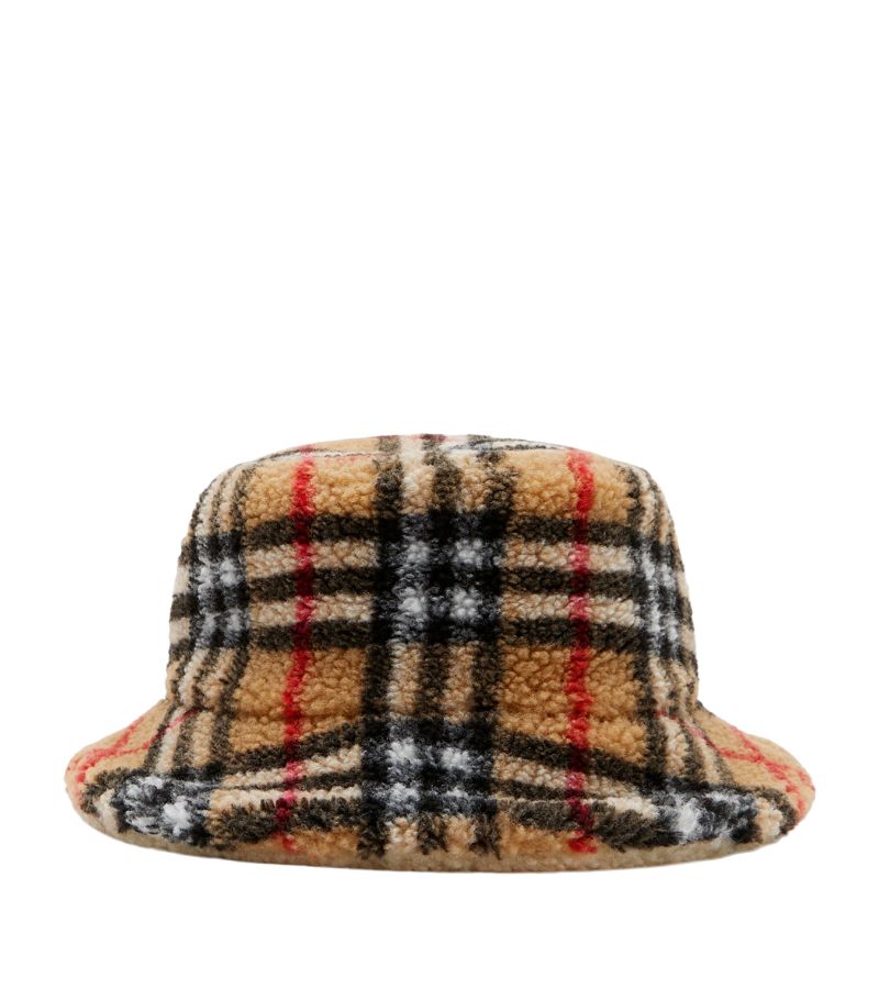 Burberry Burberry Kids Fleece Check Bucket Hat