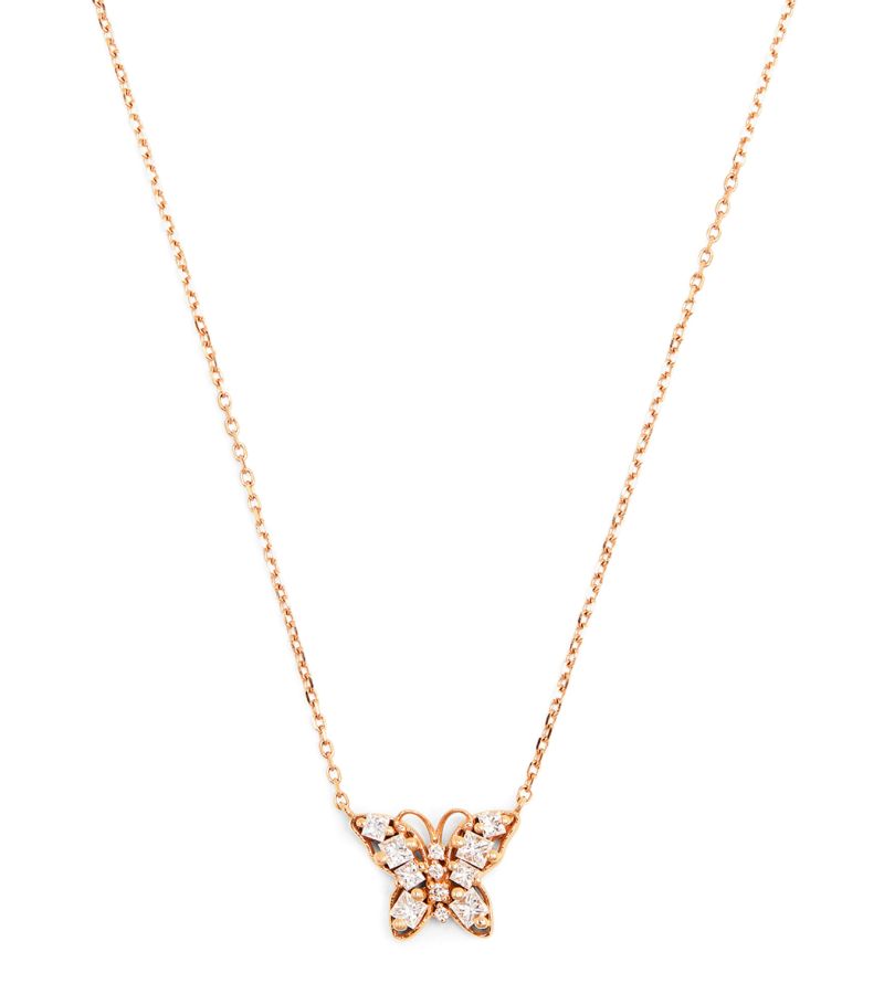 Suzanne Kalan Suzanne Kalan Rose Gold Small Butterfly Necklace