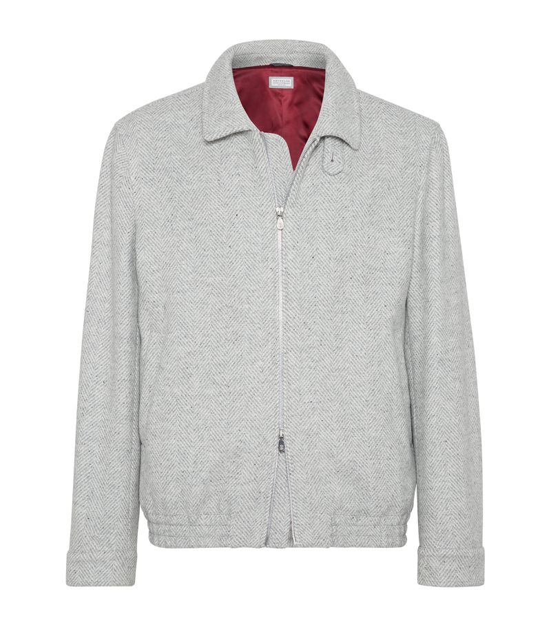 Brunello Cucinelli Brunello Cucinelli Wool-Silk-Cashmere Bomber Jacket