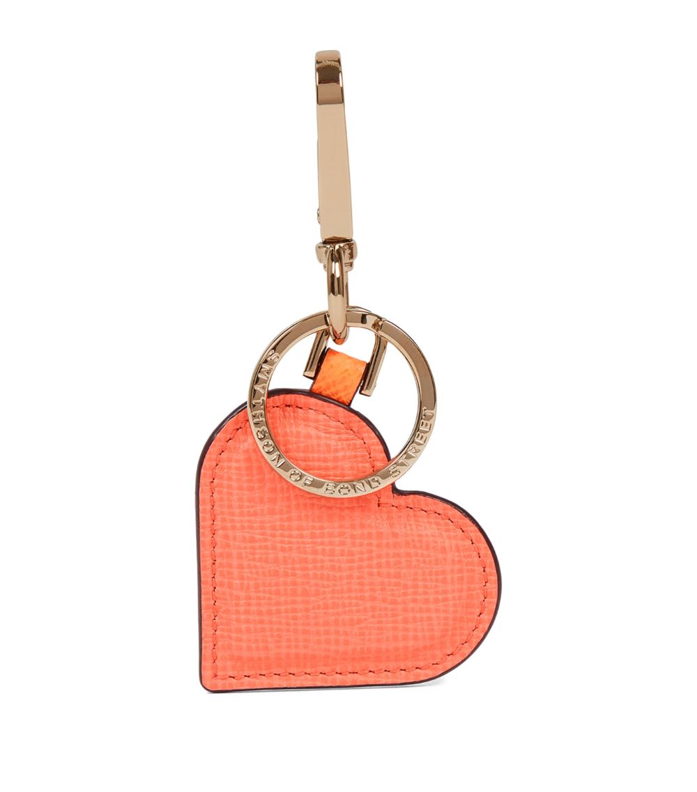 Smythson Smythson Leather Heart Keyring