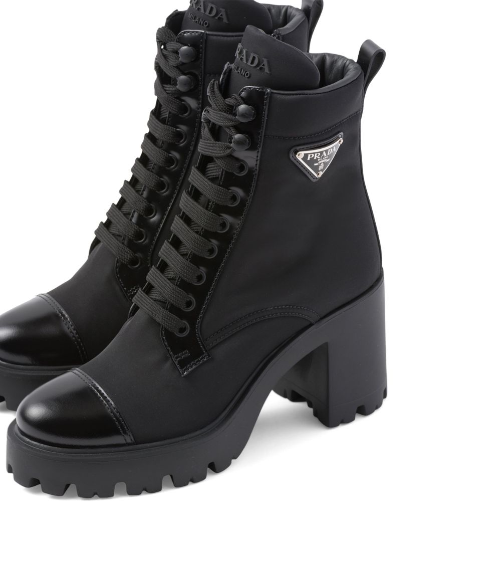 Prada Prada Leather And Re-Nylon Boots