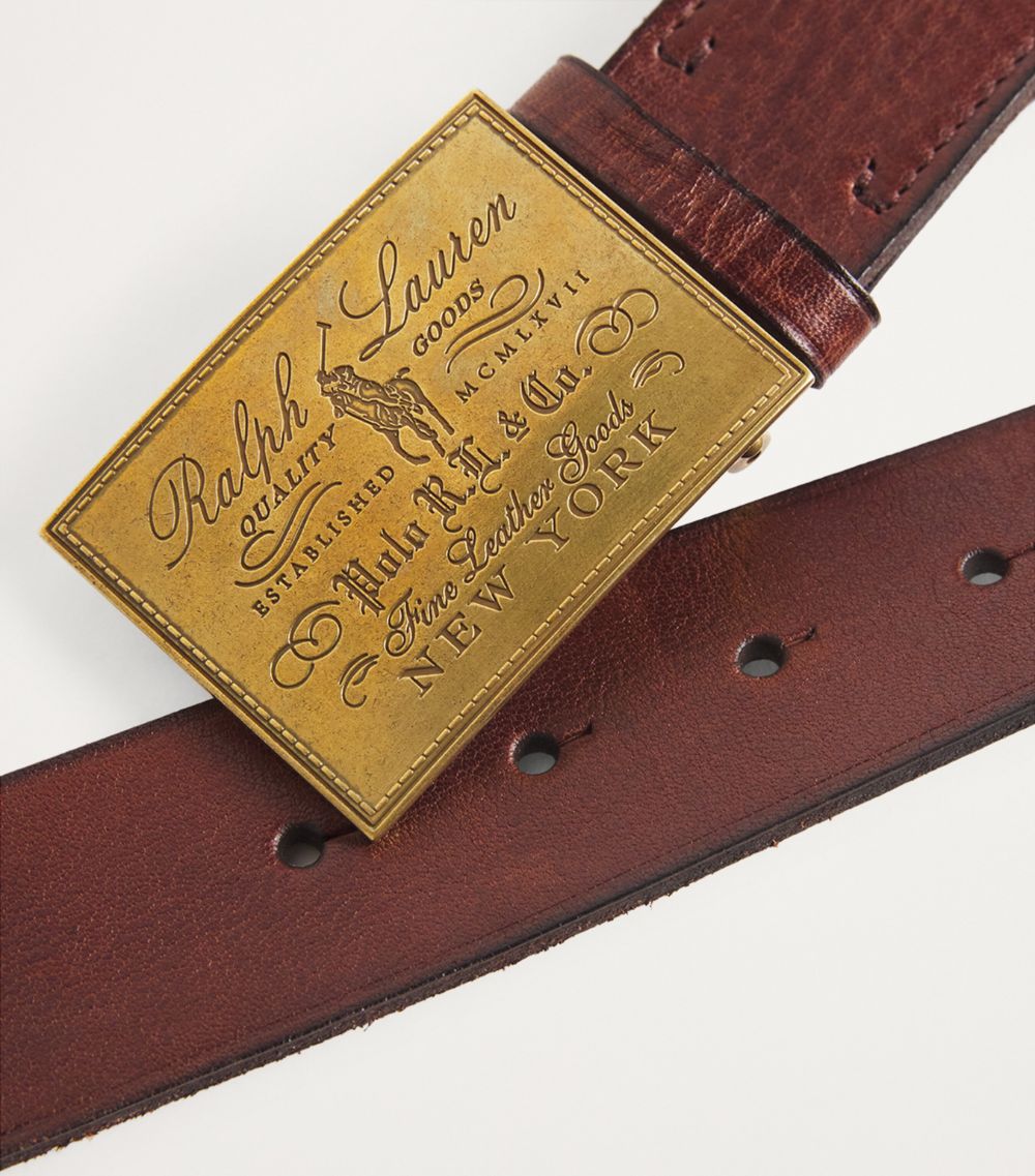 Polo Ralph Lauren Polo Ralph Lauren Leather Heritage Plaque Belt