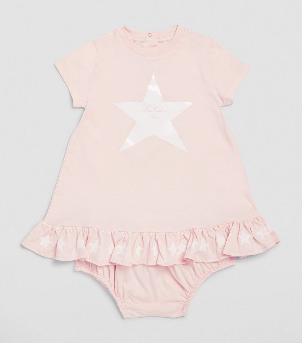 Balmain Balmain Kids Star Dress And Bloomers Set (6-36 Months)