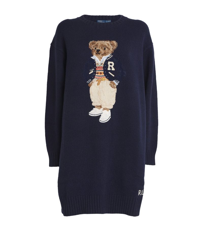 Polo Ralph Lauren Polo Ralph Lauren Wool-Cashmere Polo Bear Mini Dress