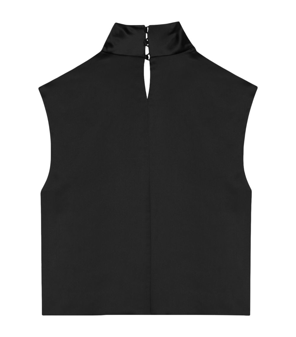 Saint Laurent Saint Laurent Satin Draped Top