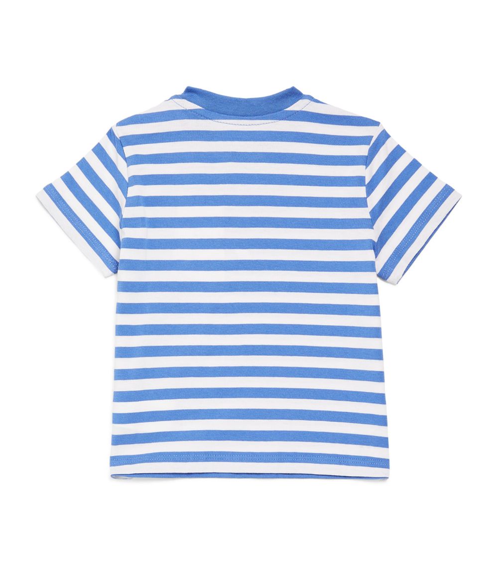 Ralph Lauren Kids Ralph Lauren Kids Cotton Striped Bear T-Shirt (S-Xl)