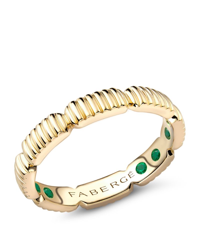 Fabergé Fabergé Yellow Gold and Emerald Colours of Love Ring