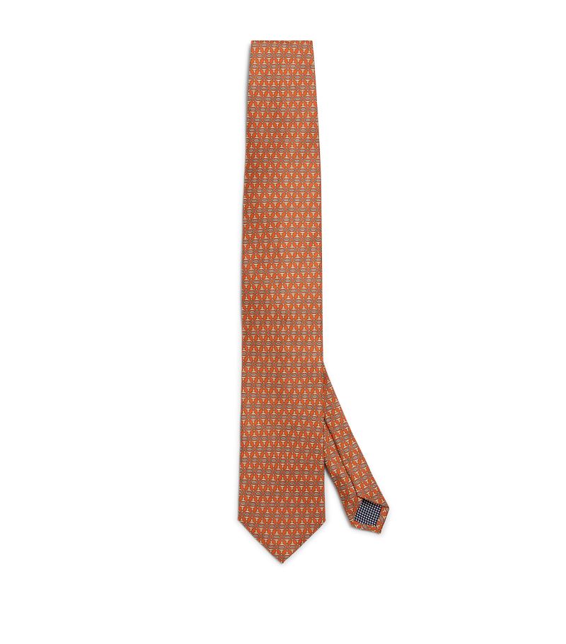 Eton Eton Silk Geometric Pattern Tie