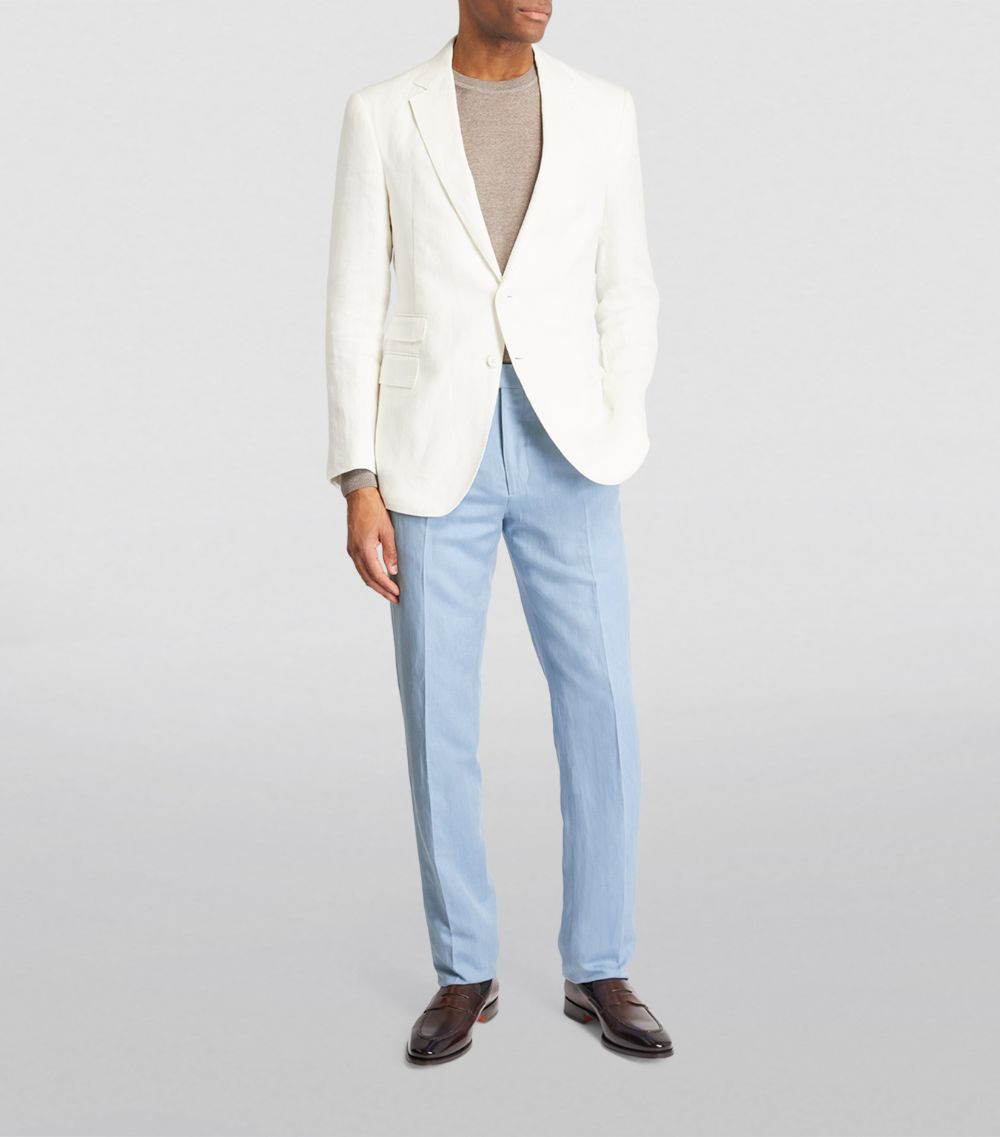 Ralph Lauren Purple Label Ralph Lauren Purple Label Silk-Linen Gregory Tailored Trousers