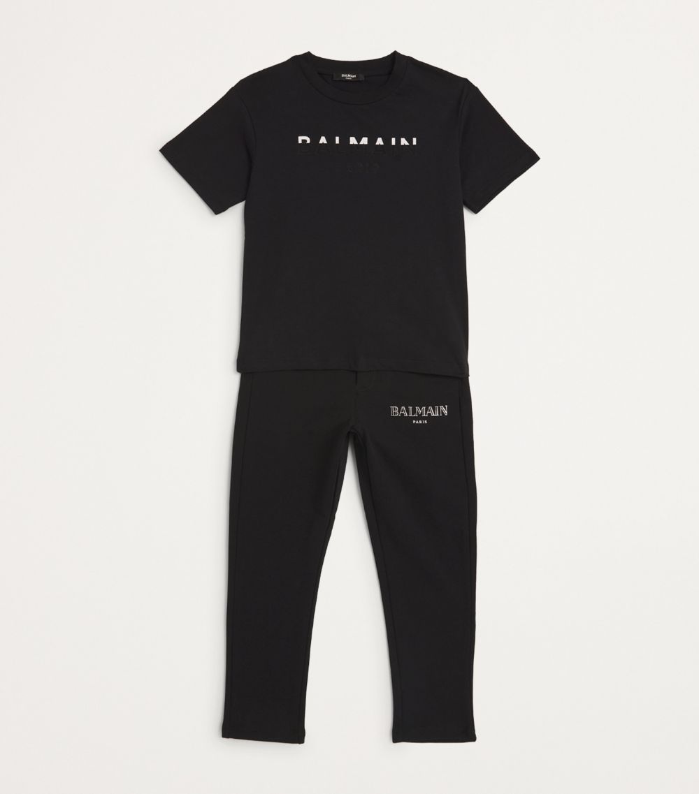 Balmain Balmain Kids Logo Print Trousers (4-14 Years)