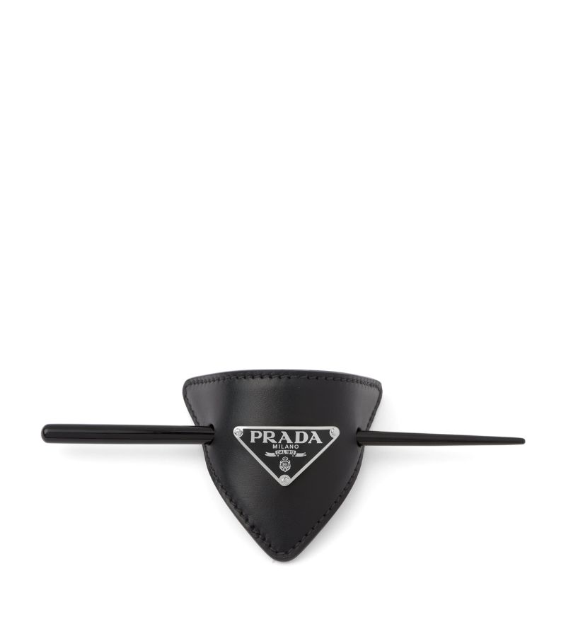 Prada Prada Leather Triangle Hair Clip