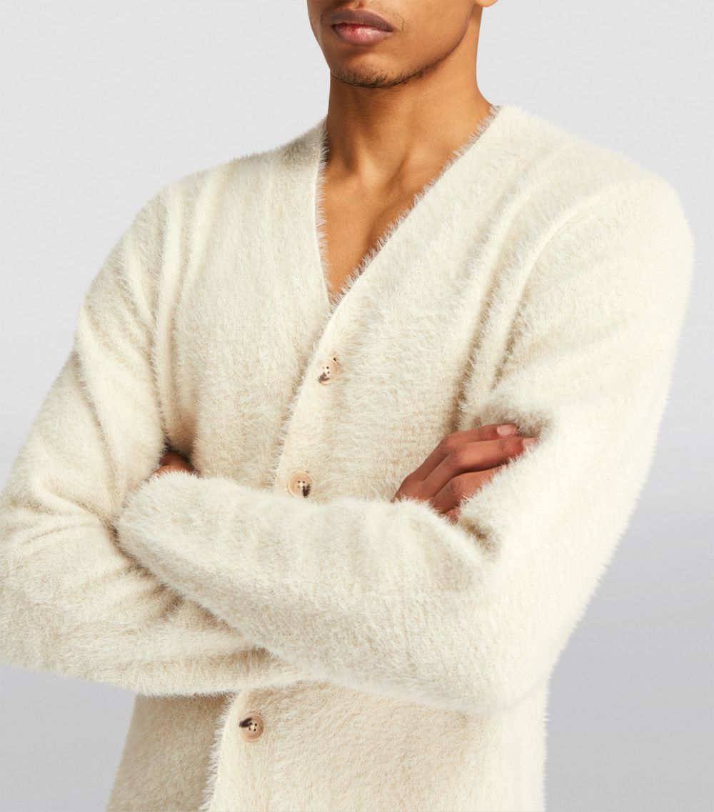 Wood Wood Wood Wood Fuzzy Cardigan