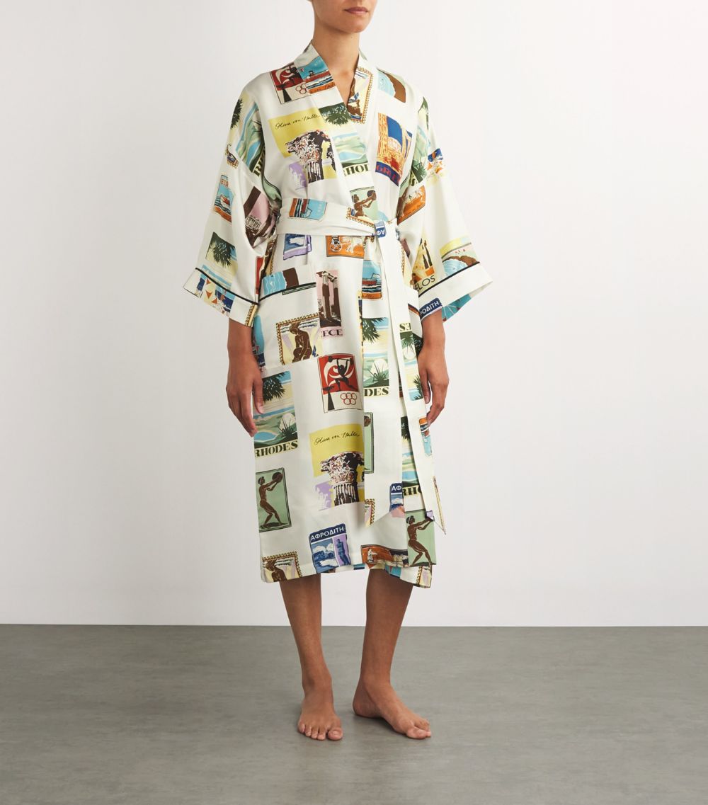 Olivia Von Halle Olivia Von Halle Silk Sabine Postcard Robe