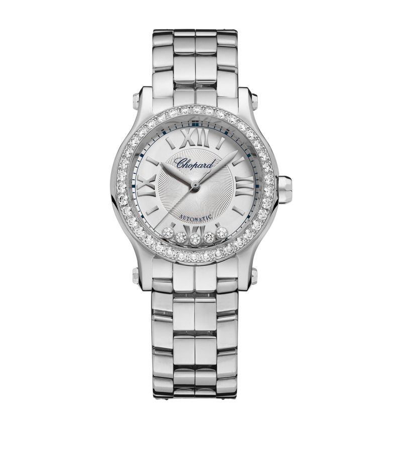 Chopard Chopard Stainless Steel And Diamond Happy Sport Watch 30Mm