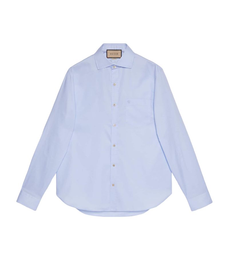 Gucci Gucci Cotton Poplin Embroidered Shirt