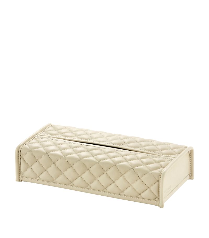 Riviere Riviere Quilted Leather Rectangle Tissue Box