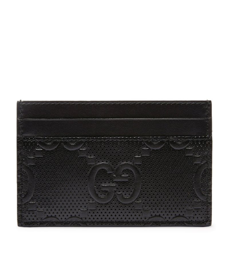 Gucci Gucci Leather Embossed GG Card Holder