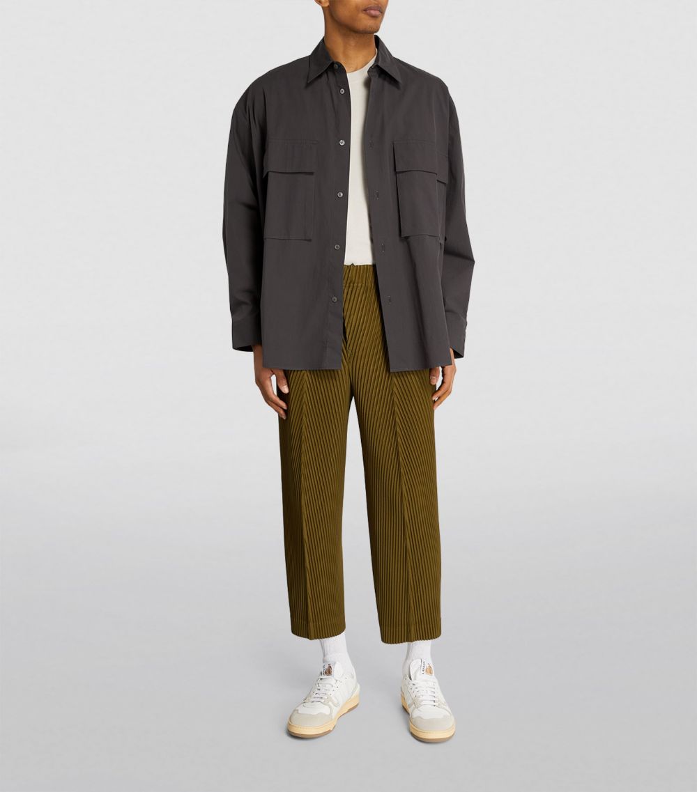 Homme Plissé Issey Miyake Homme Plissé Issey Miyake Pleated High-Waist Straight Trousers