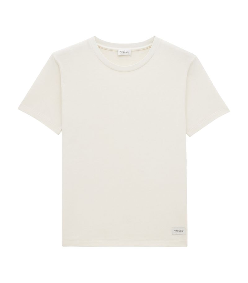 Saint Laurent Saint Laurent Logo-Patch T-Shirt