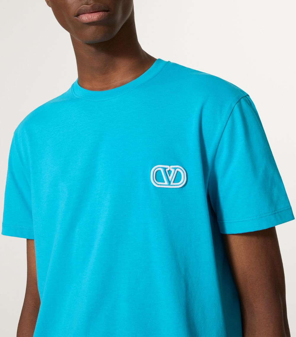 Valentino Valentino Cotton Vlogo Signature T-Shirt