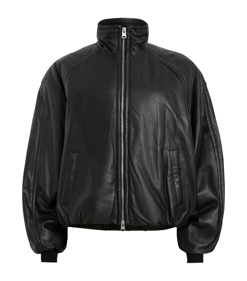 Allsaints Allsaints Leather Rowan Bomber Jacket