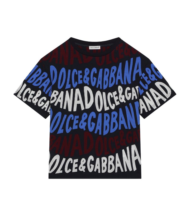 Dolce & Gabbana Dolce & Gabbana Kids Cotton Logo Print T-Shirt (8-12 Years)